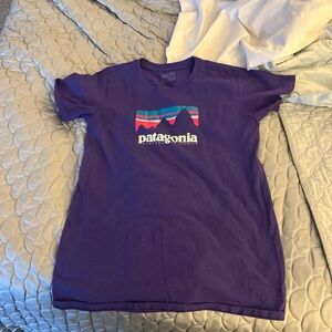 Patagonia Womens Regular Fit Organic Cotton Purple T-Shirt Size Medium